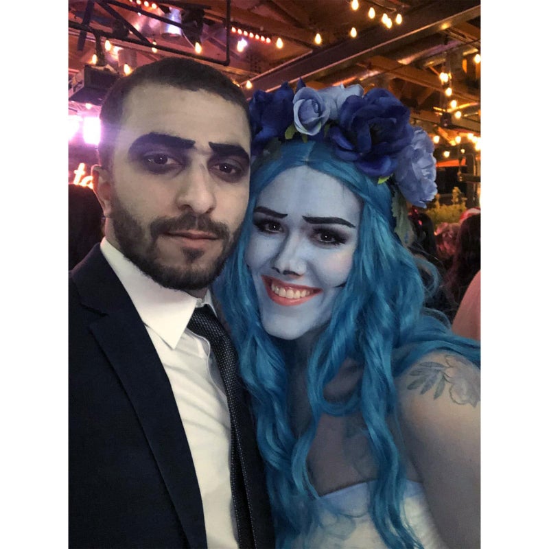 Probeauty Blue Wig Long Royal Blue Bride Wigs for Women Synthetic Wigs Long Curly Wave Cosplay Wig for Halloween Corpse Costume - Image 5